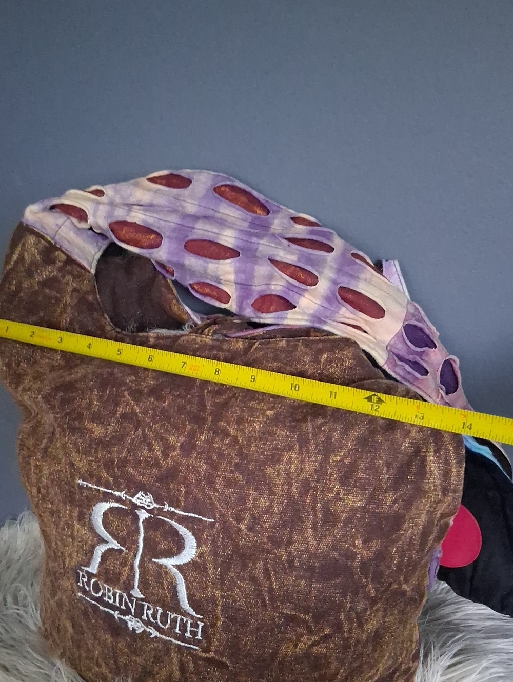 Robin Ruth Distressed Boho  Messenger Bag - Picture 10 of 14